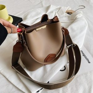 Schoudertas Khaki - Sonia Premium Leer