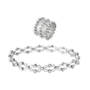 Armband Zilver - Elegante Ring (1 + 1) 2-In-1