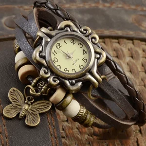 Dames Horloge Rood - Vintage Armband Stijlvol & Trendy