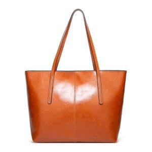 Tote Bag Bruin - Vintage Oil Wax Leather
