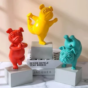 Yoga Bulldog Beeldje - Geel